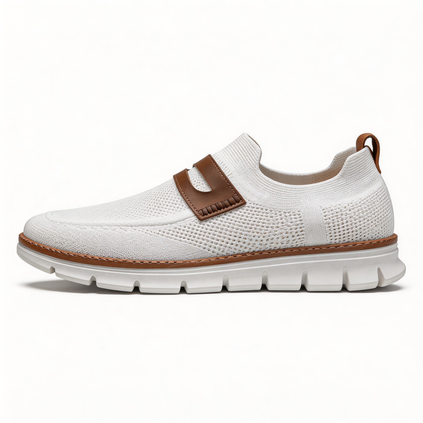 Bellkmart Slip On Mesh Breathable Sneakers - White - Bellkmart