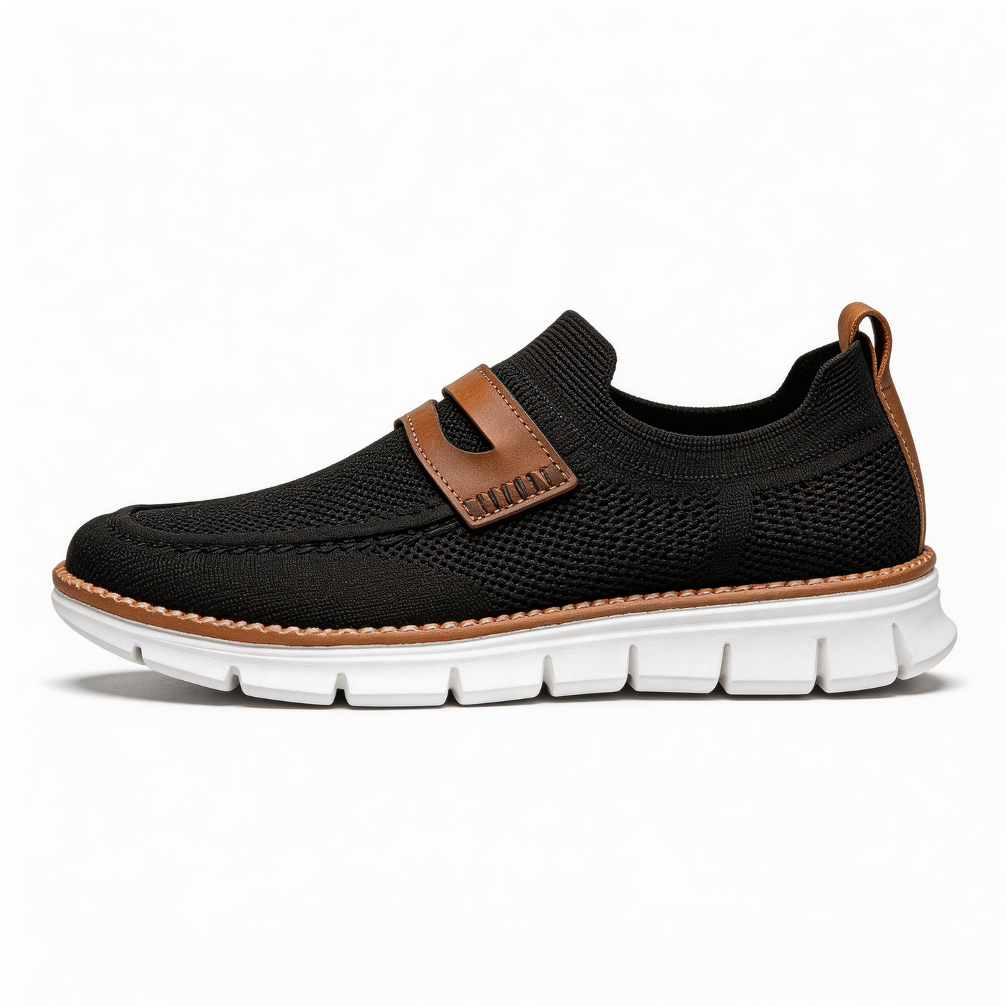 Bellkmart Slip On Mesh Breathable Sneakers - Black - Bellkmart