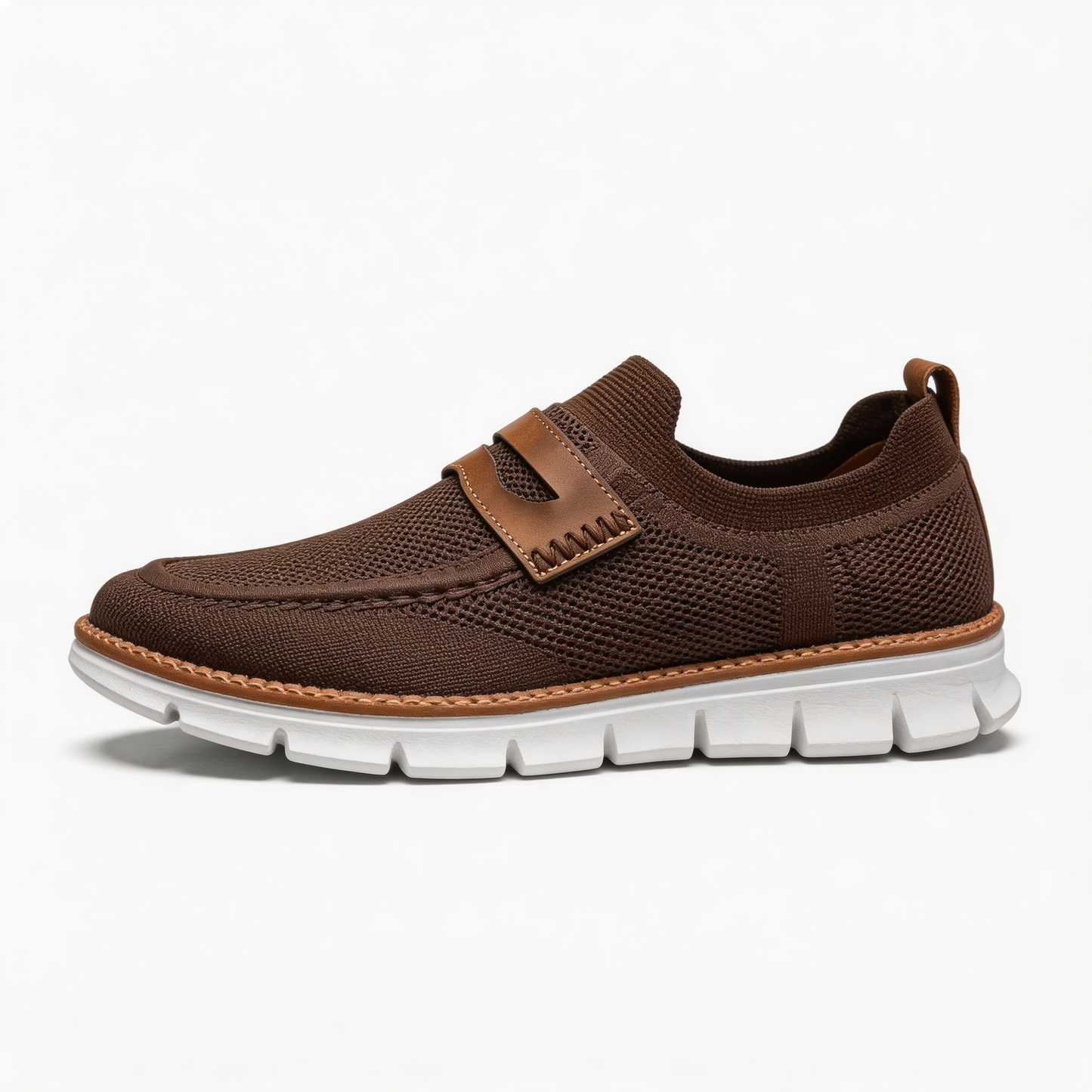 Bellkmart Slip On Mesh Breathable Sneakers - Brown - Bellkmart