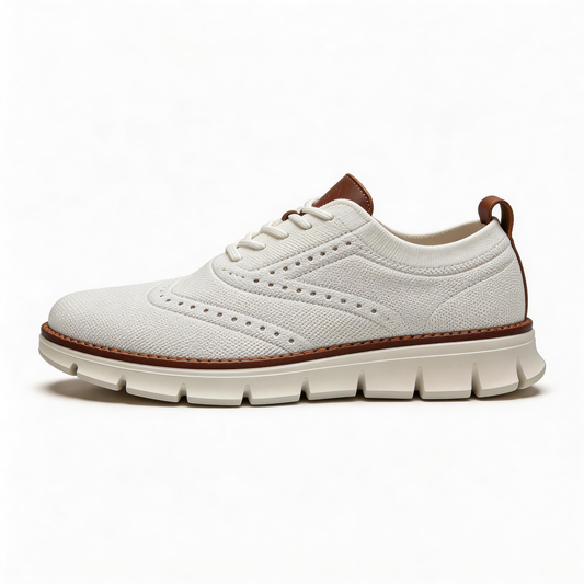 Bellkmart Autumn Comfy breathable Orthopedic Oxford Sneakers For Wide Feet - White - Bellkmart