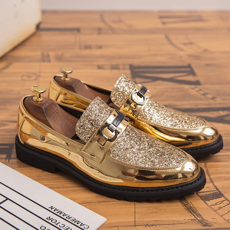 Italian handmade sequin fashion leather shoes - Bellkmart