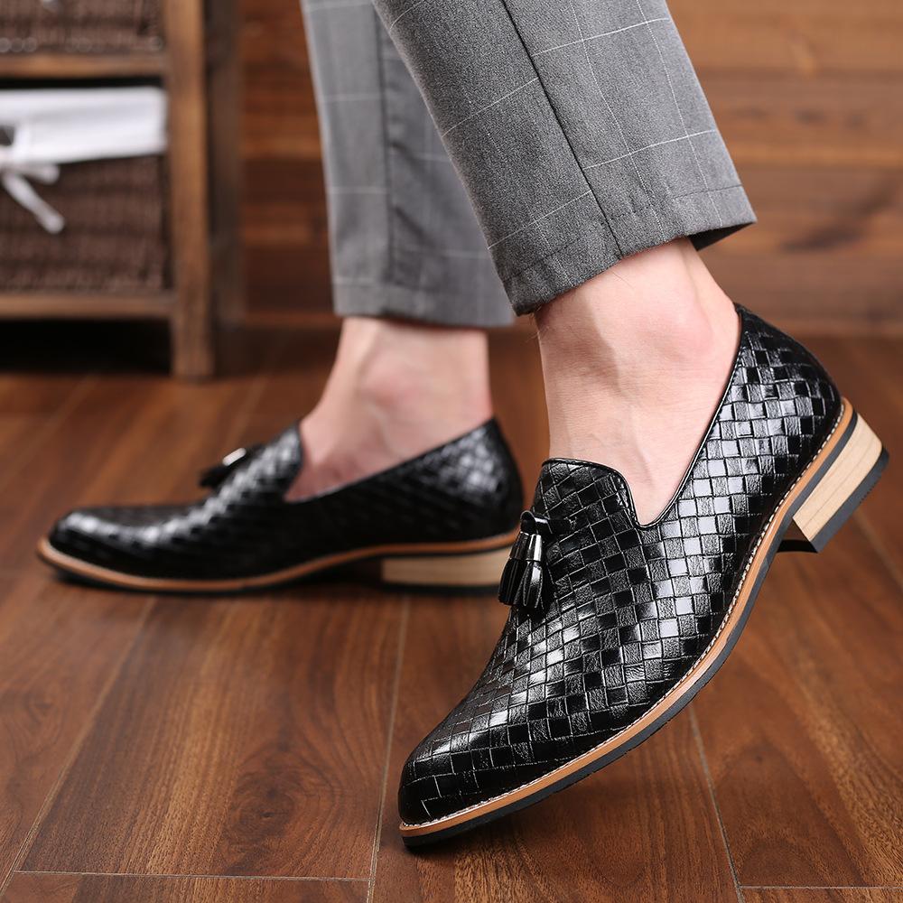 Men's Formal Business Leather Shoes Wedding Party Shoes Slip On Loafer - Bellkmart