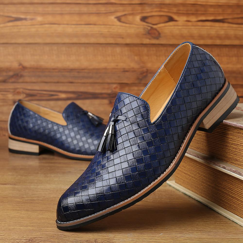 Men's Formal Business Leather Shoes Wedding Party Shoes Slip On Loafer - Bellkmart