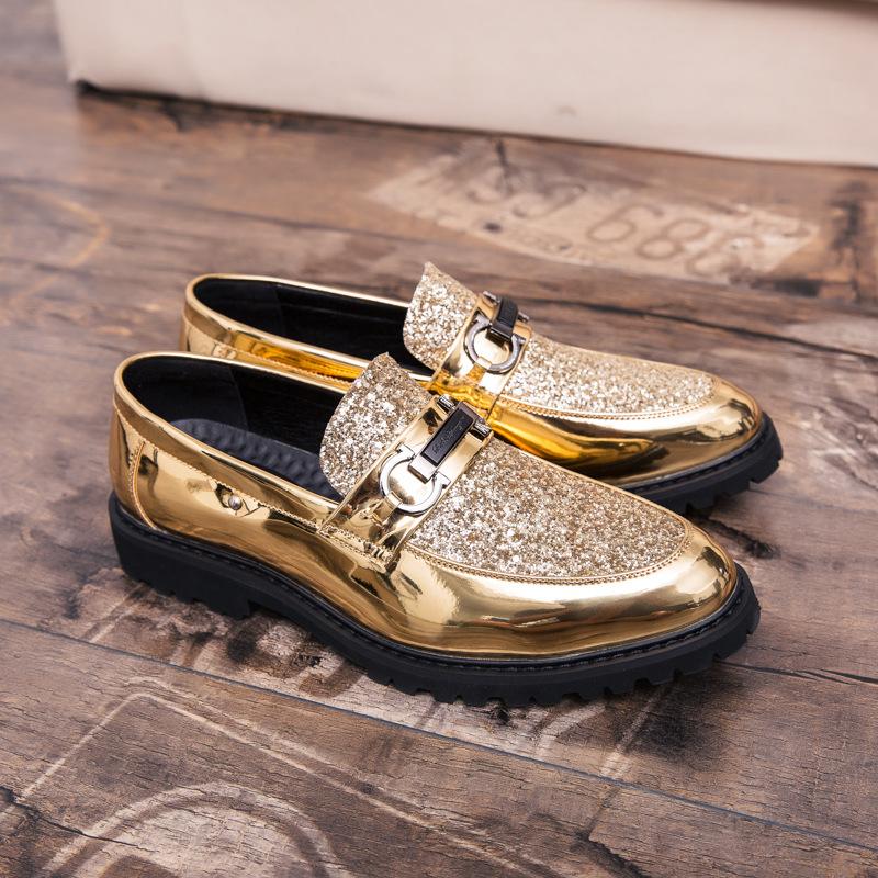 Italian handmade sequin fashion leather shoes - Bellkmart