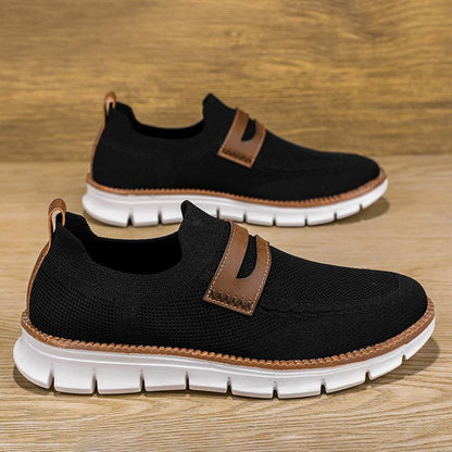Bellkmart Slip On Mesh Breathable Sneakers - Black - Bellkmart
