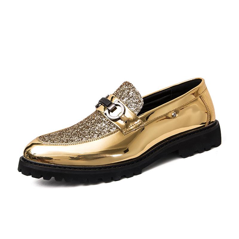 Italian handmade sequin fashion leather shoes - Bellkmart