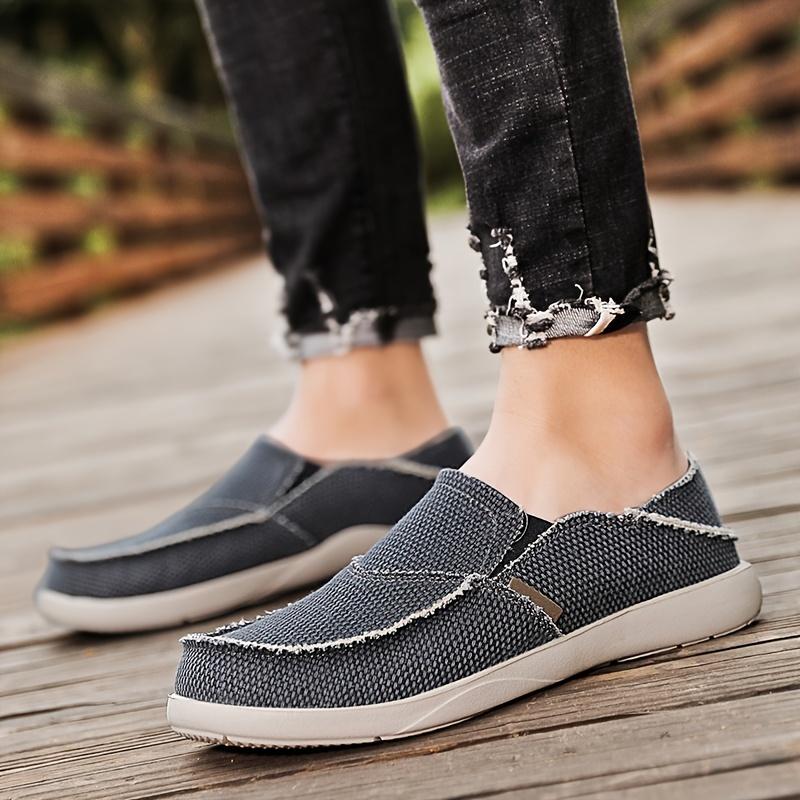 Breathable Comfort & Lightweight Style Men's Canvas Slip On Loafers - Bellkmart