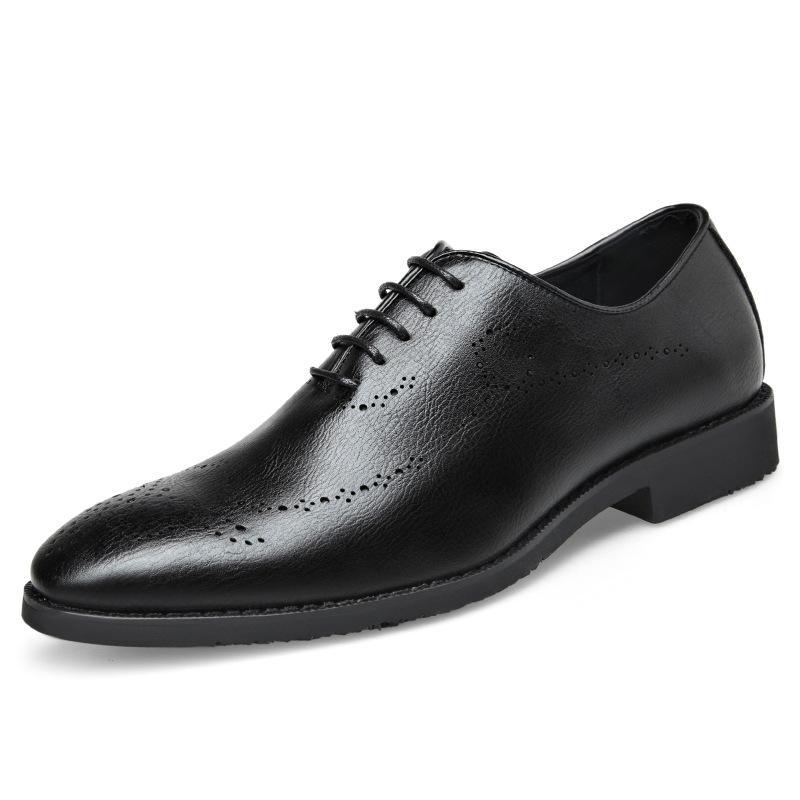 Italian handmade bullock breathable men's business banquet leather shoes - Bellkmart