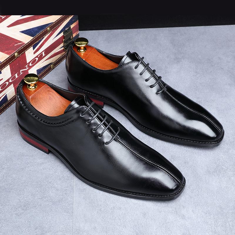 Italian handmade square toe business dress monk shoes - Bellkmart