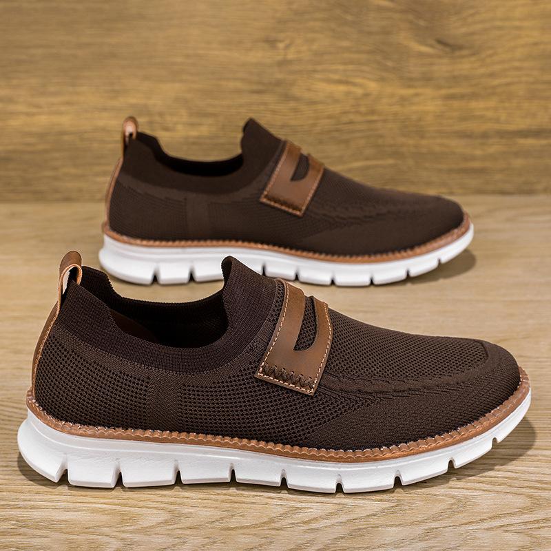 Bellkmart Slip On Mesh Breathable Sneakers - Brown - Bellkmart