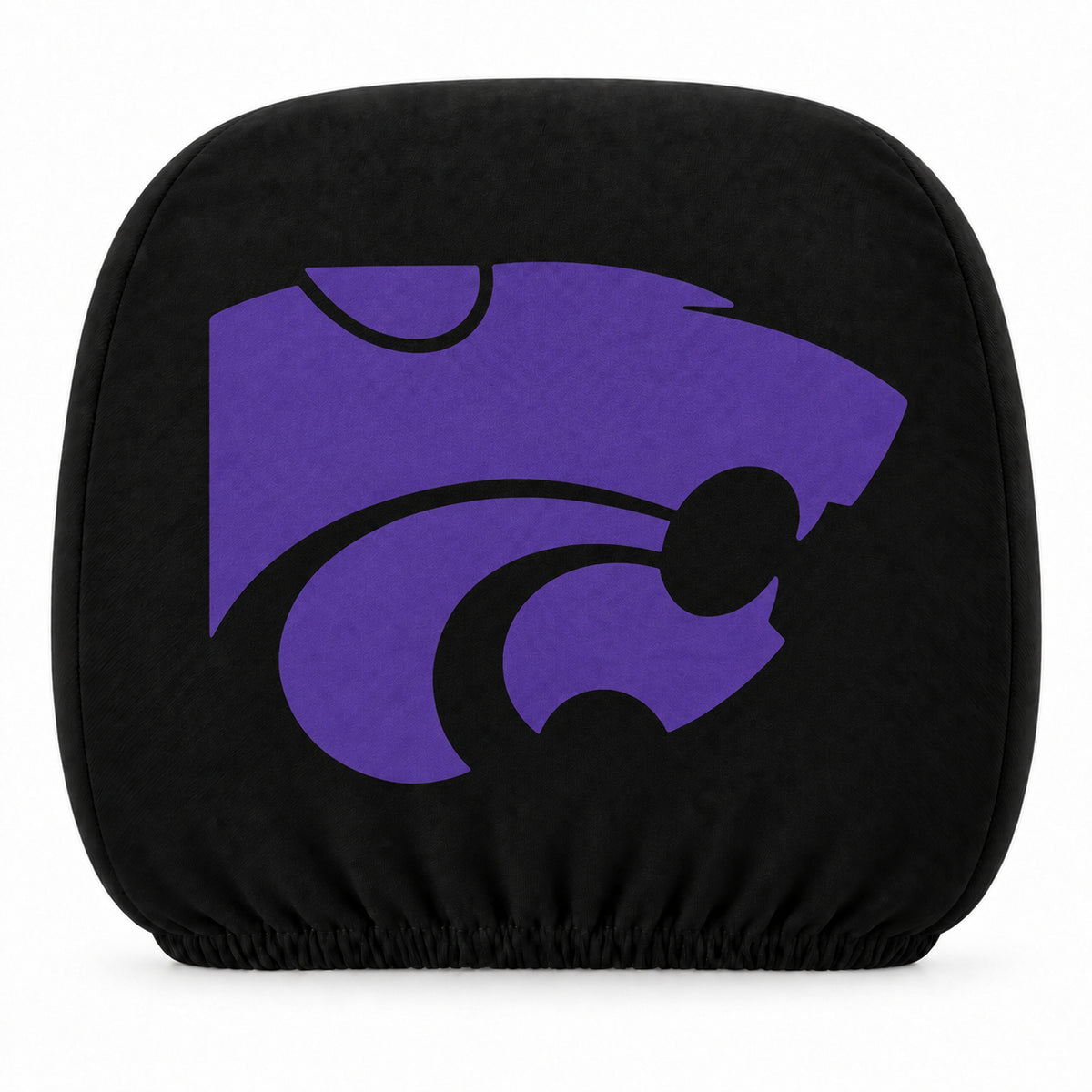 Kansas State Wildcats car headrest cover, Style 1 team design, white background