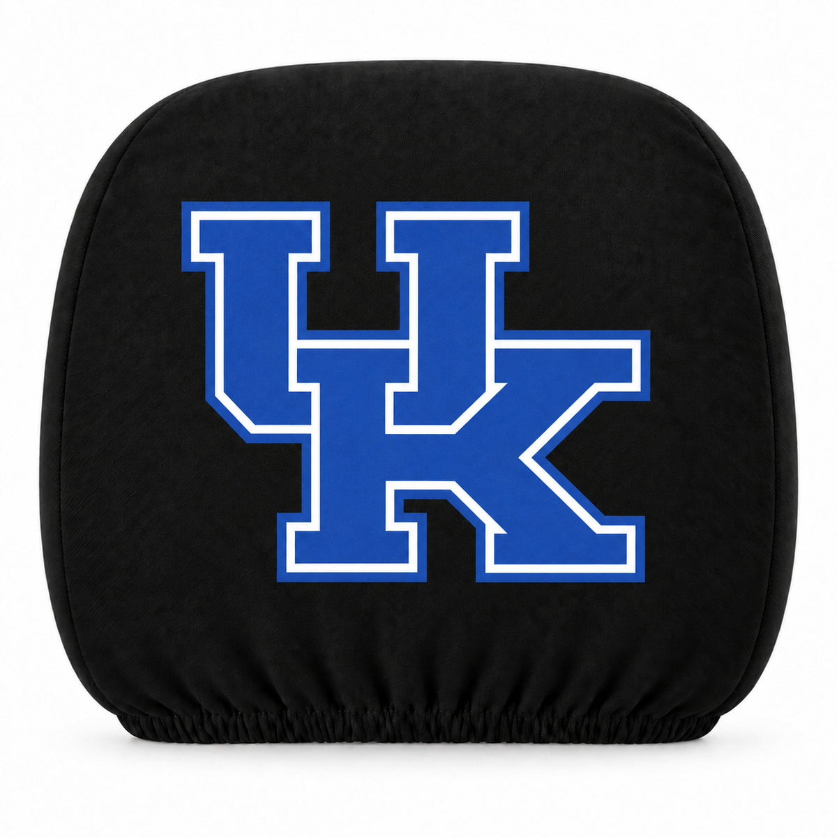 Kentucky Wildcats car headrest cover, Style 1 team design, white background