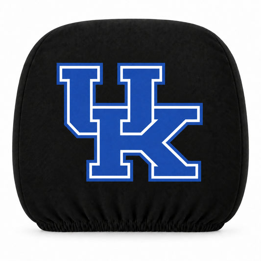 Kentucky Wildcats car headrest cover, Style 1 team design, white background