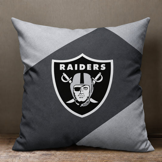 Las Vegas Raiders sofa cushion cover showing the team graphic and patterned design