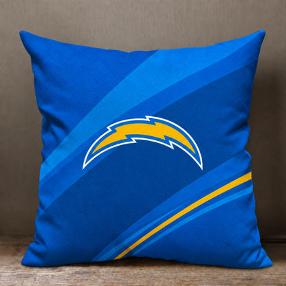 Los Angeles Chargers sofa cushion cover showing the team graphic and patterned design