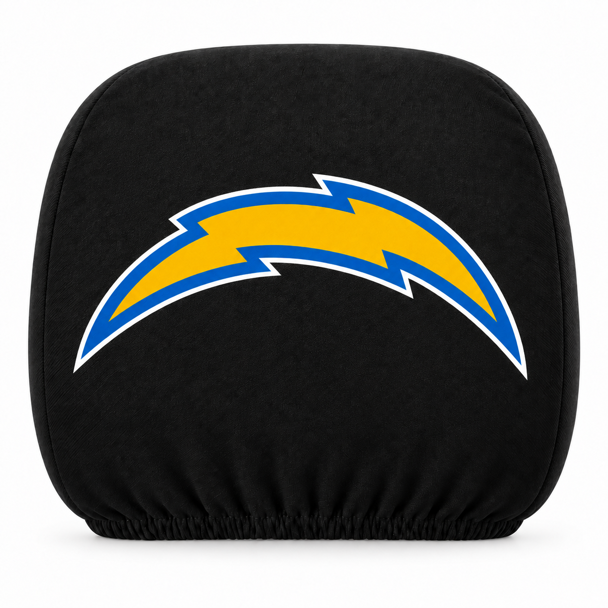 Los Angeles Chargers car headrest cover, Style 1 logo design, white background