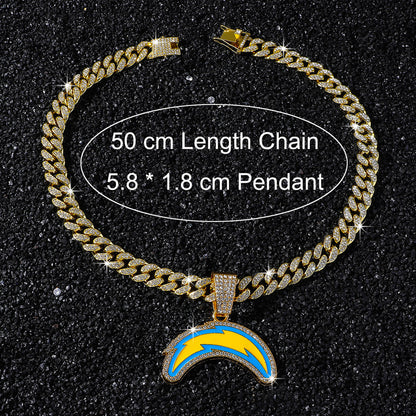 Los Angeles Chargers necklace size guide