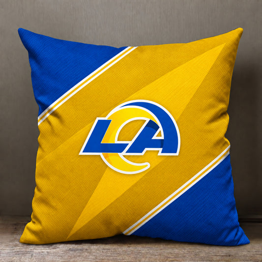Los Angeles Rams sofa cushion cover showing the team graphic and patterned design