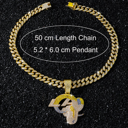 Los Angeles Rams necklace size guide