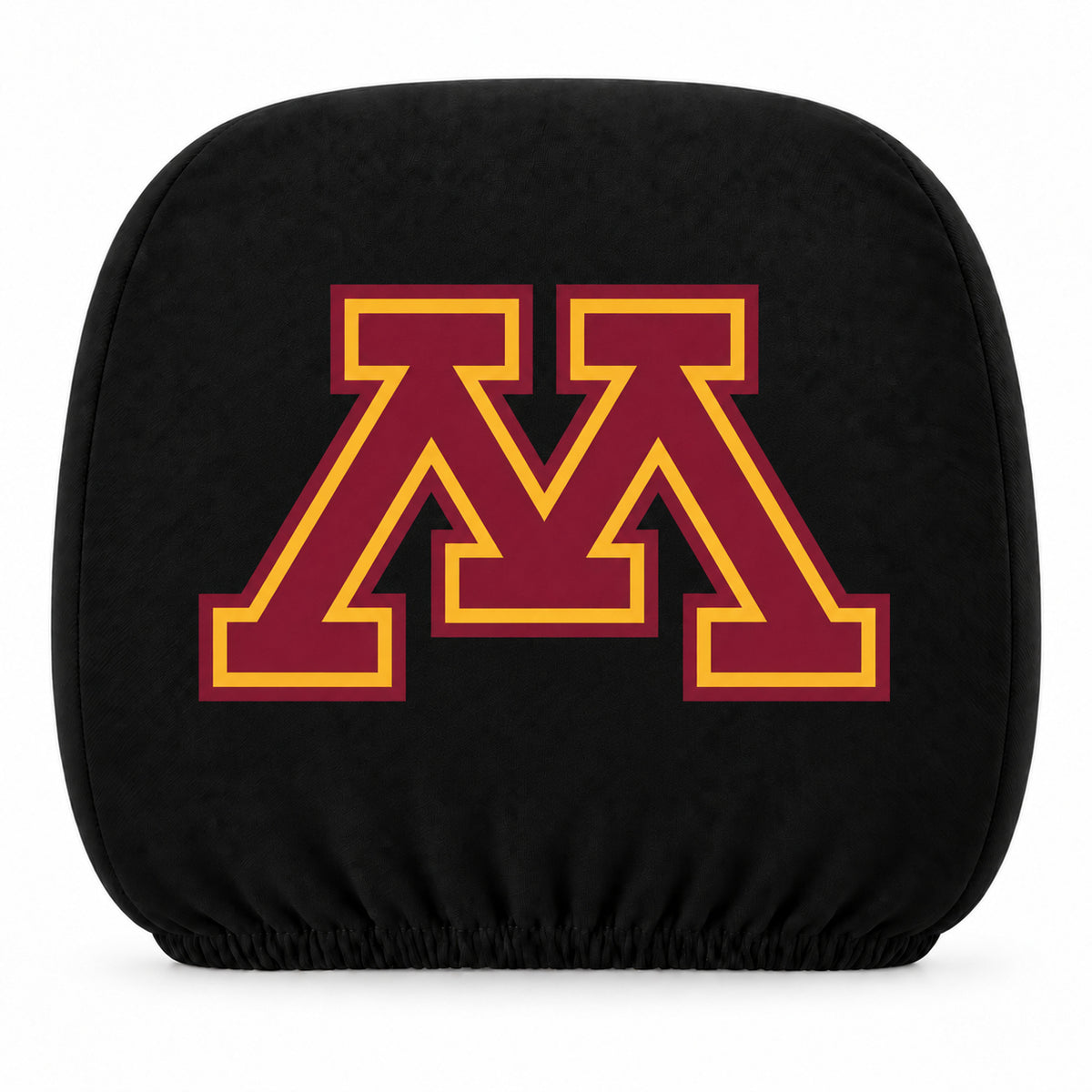 Minnesota Golden Gophers car headrest cover, Style 1 team design, white background