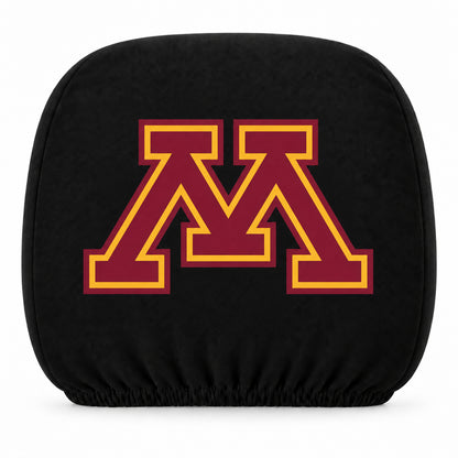Minnesota Golden Gophers car headrest cover, Style 1 team design, white background