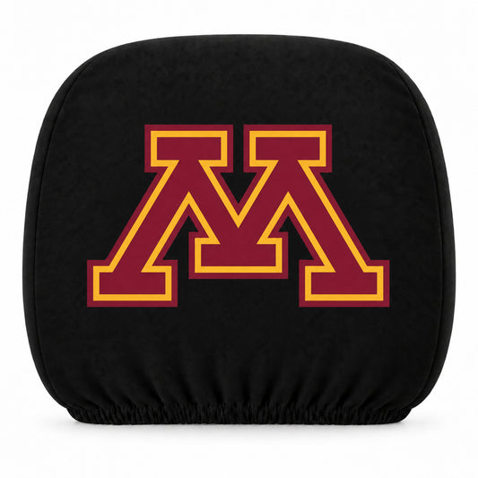 Minnesota Golden Gophers car headrest cover, Style 1 team design, white background