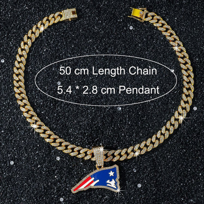 New England Patriots necklace size guide