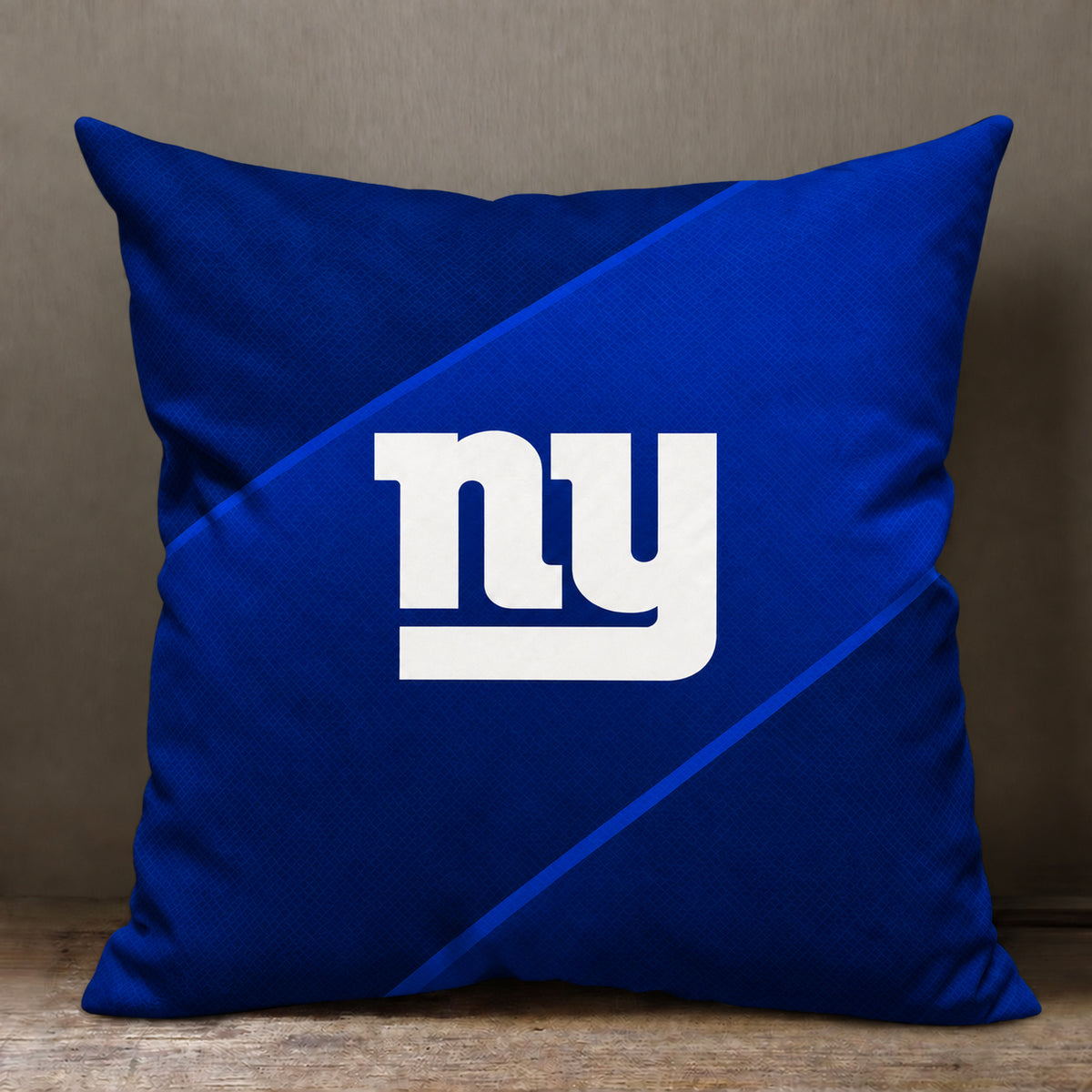 New York Giants sofa cushion cover showing the team graphic and patterned design