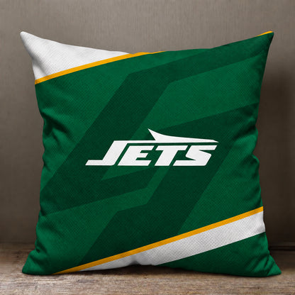 New York Jets sofa cushion cover showing the team graphic and patterned design