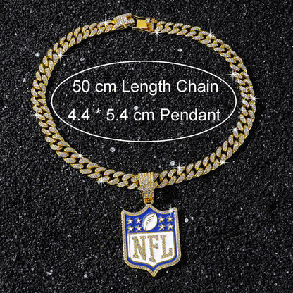 NFL Shield necklace size guide