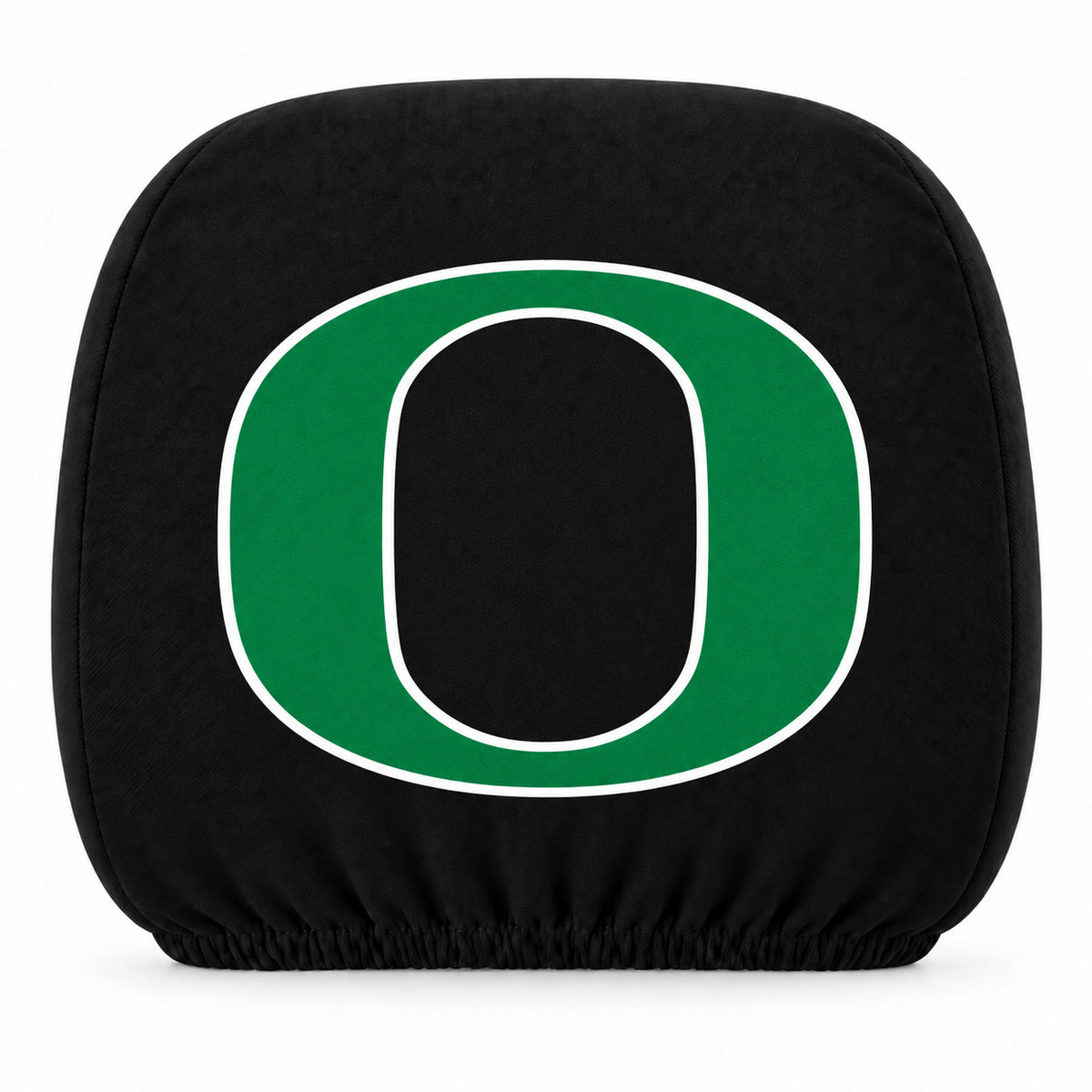 Oregon Ducks car headrest cover, Style 1 team design, white background