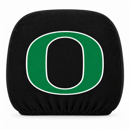 Oregon Ducks car headrest cover, Style 1 team design, white background