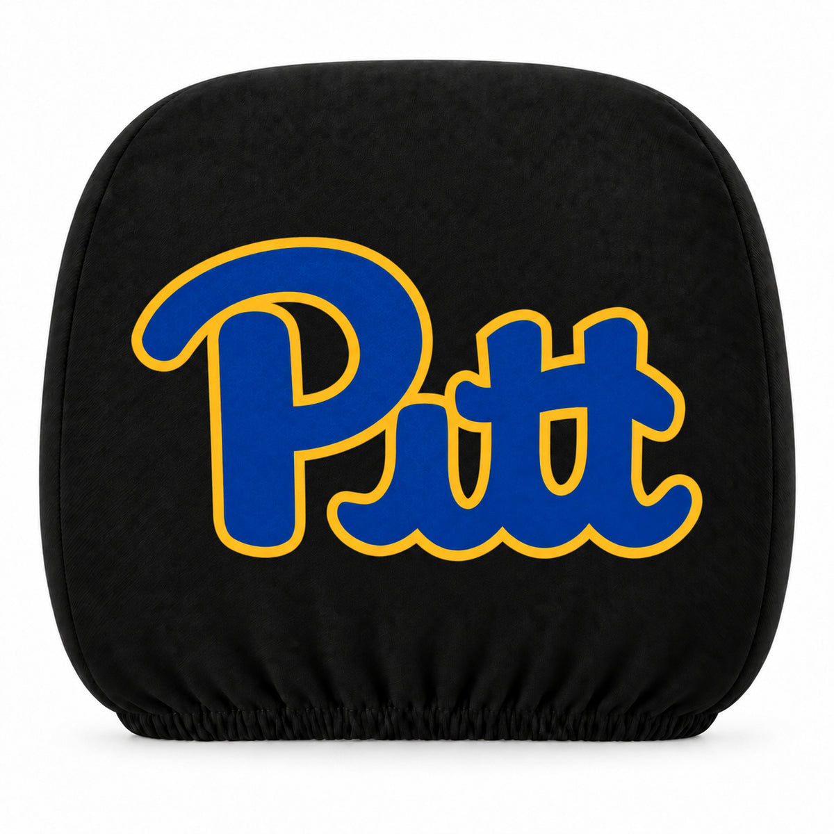 Pittsburgh Panthers car headrest cover, Style 1 team design, white background
