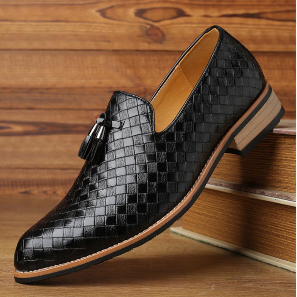 Men's Formal Business Leather Shoes Wedding Party Shoes Slip On Loafer - Bellkmart