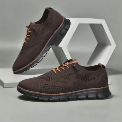 Black Sole Super Comfy breathable Orthopedic Mesh Sneakers For Wide Feet - Brown