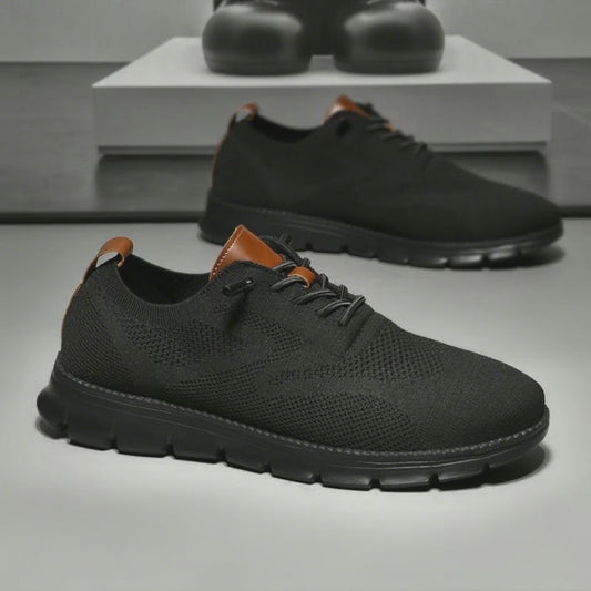 Bellkmart Super Comfy breathable Orthopedic Mesh Sneakers For Wide Feet - Black