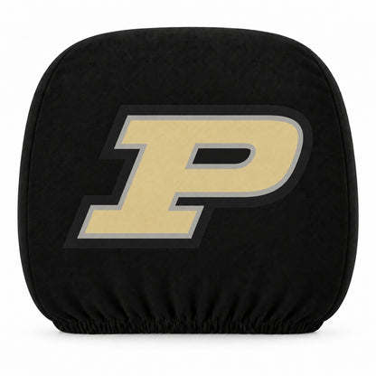 Purdue Boilermakers car headrest cover, Style 1 team design, white background