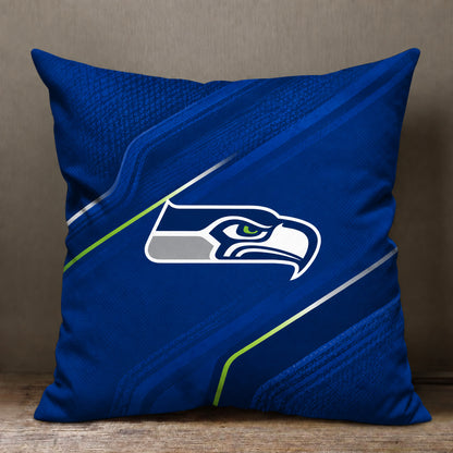 Seattle Seahawks sofa cushion cover showing the team graphic and patterned design