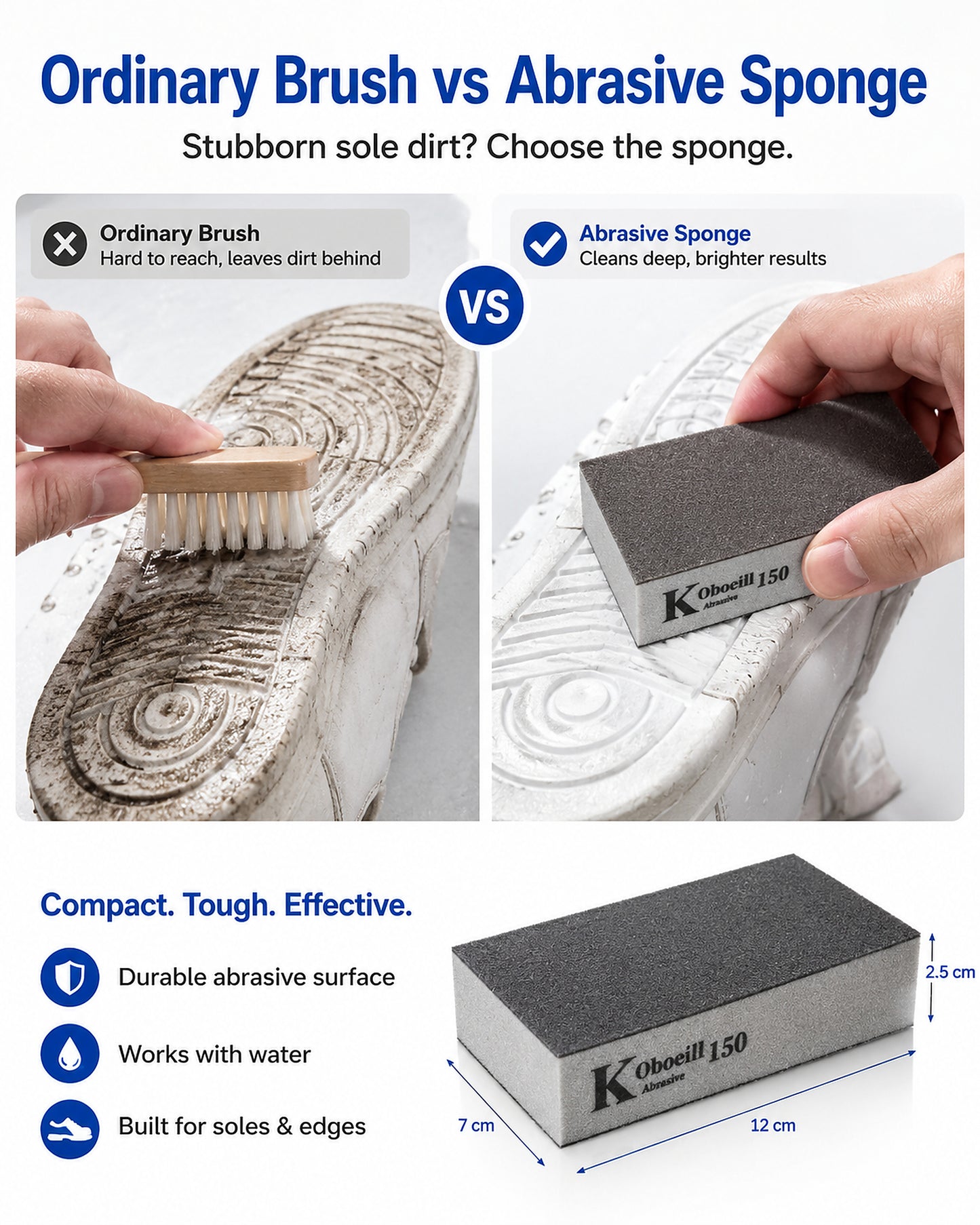 Abrasive Shoe Cleaning Sponge Block