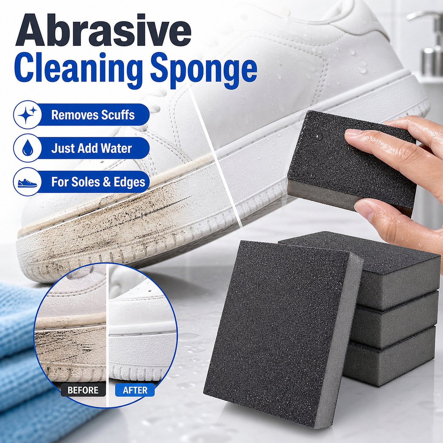 Abrasive Shoe Cleaning Sponge Block