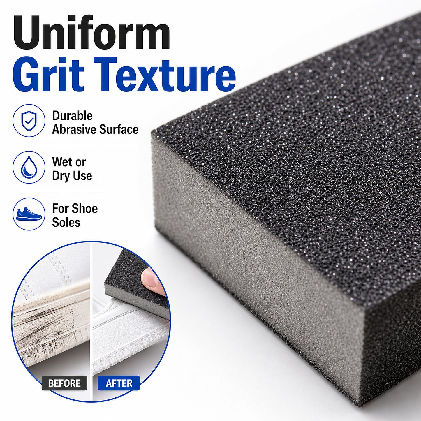 Abrasive Shoe Cleaning Sponge Block