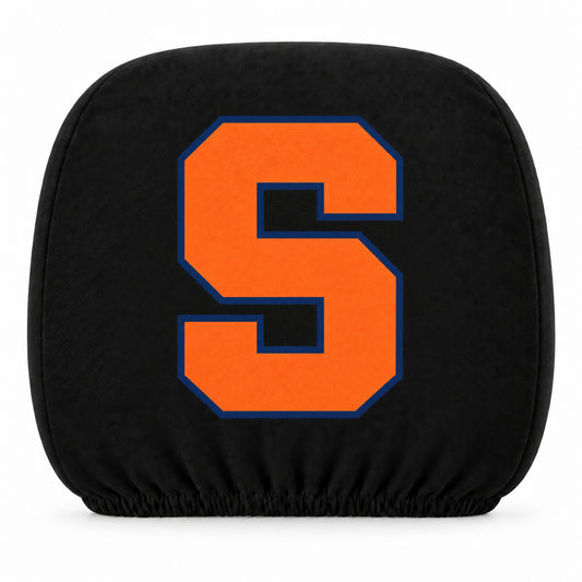 Syracuse Orange car headrest cover, Style 1 team design, white background