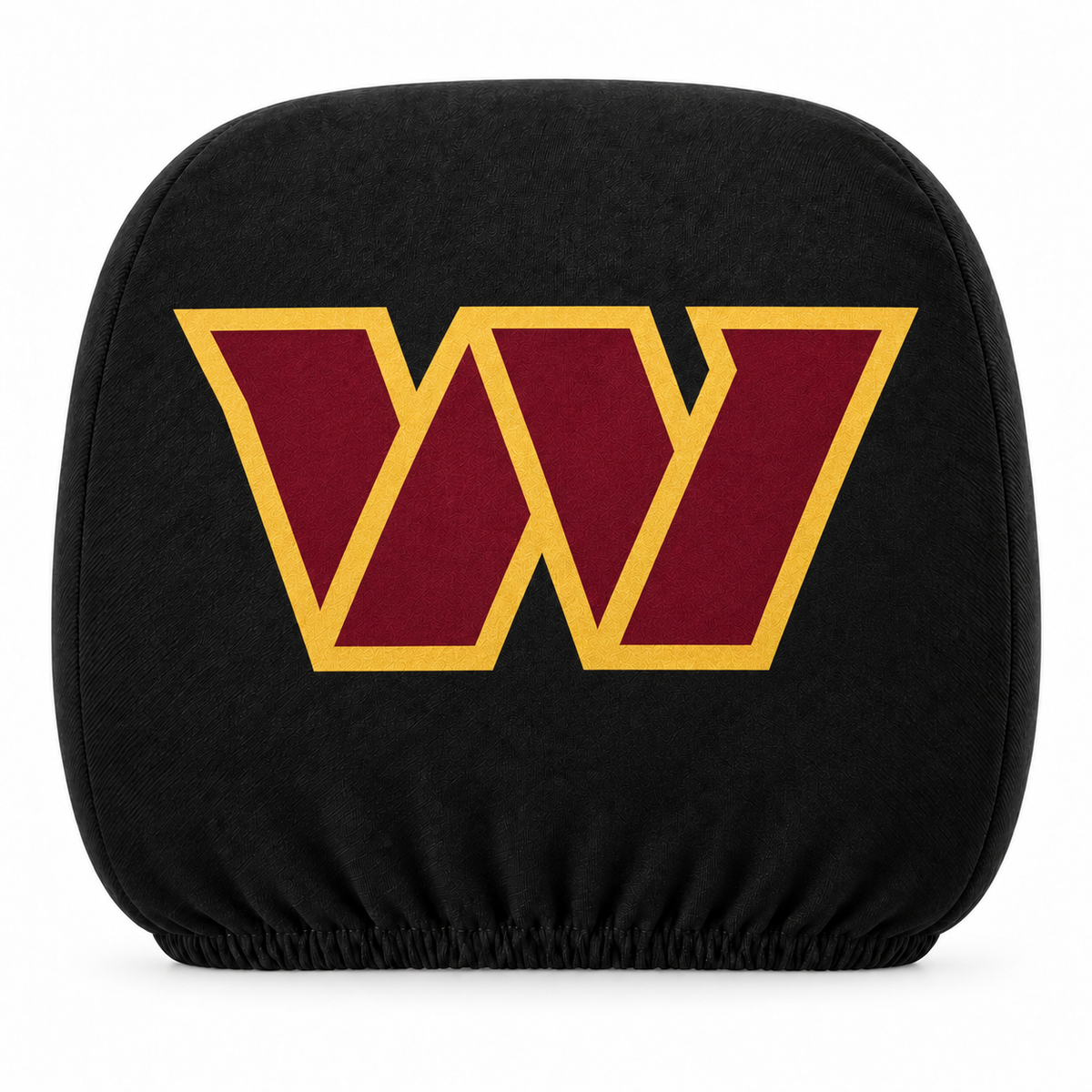 Washington Commanders car headrest cover, Style 1 logo design, white background