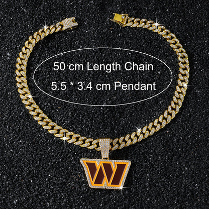 Washington Commanders necklace size guide