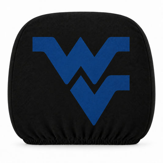 West Virginia Mountaineers car headrest cover, Style 1 team design, white background